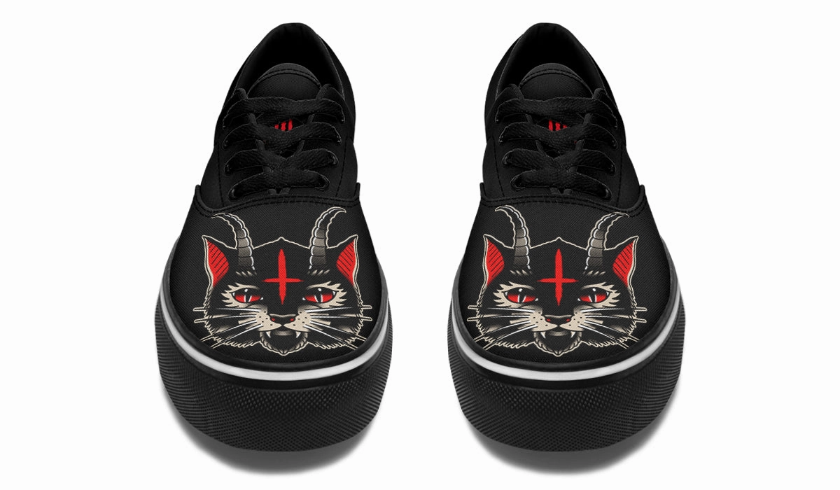 Demon Cat Classic Shoes Low Top