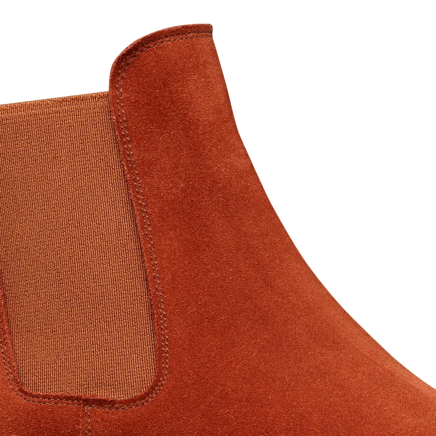 Leather Material Poppy Terracotta Suede