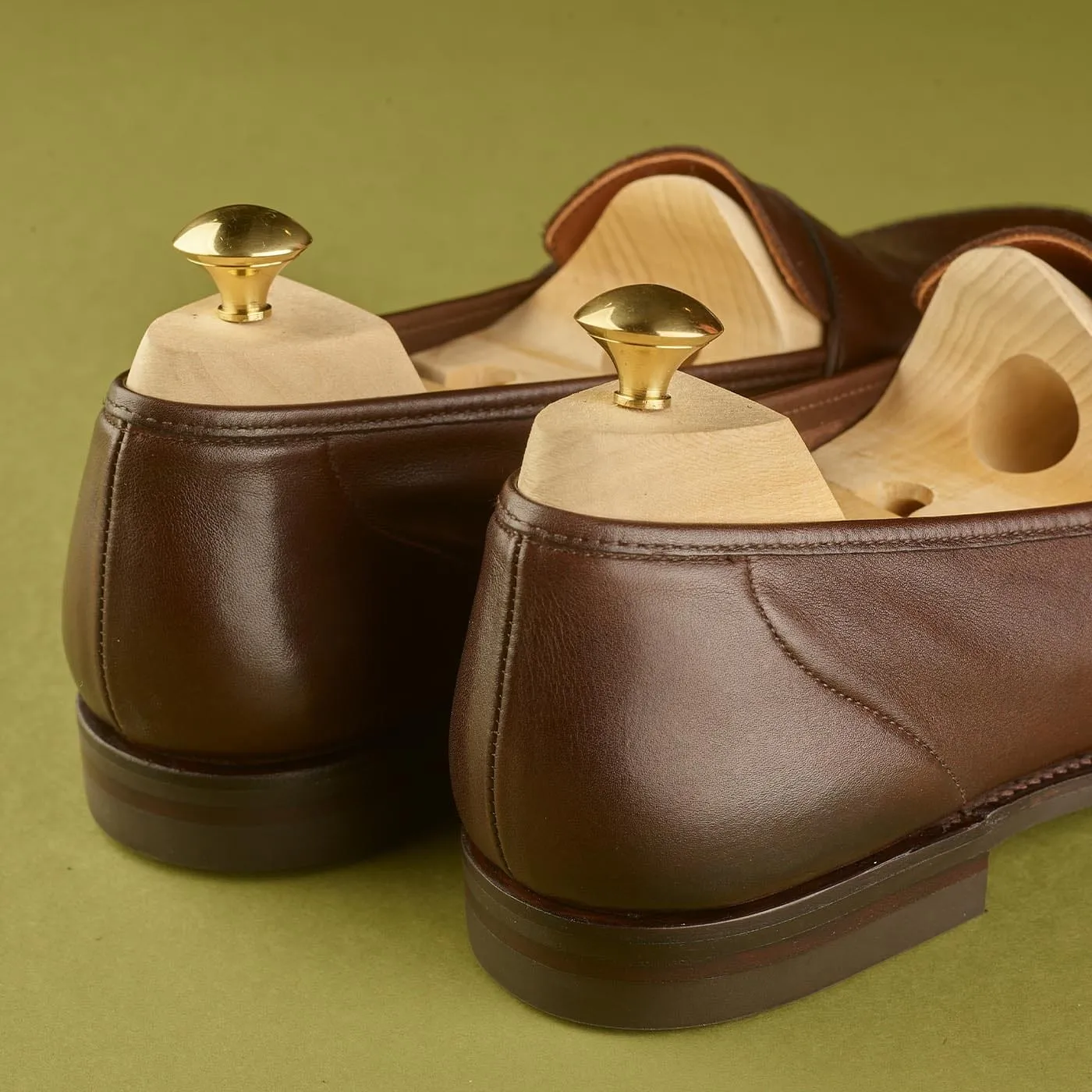 Harvard 2 Dark Brown Milled Calf Prestige Look Shiny Finish