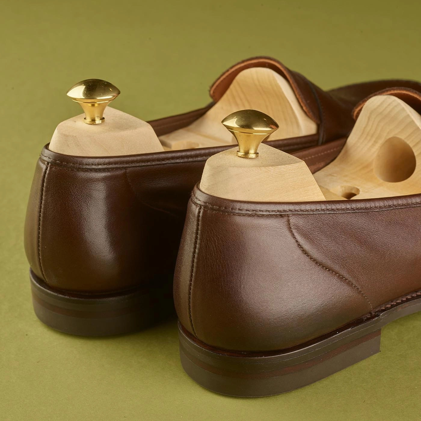 Harvard 2 Dark Brown Milled Calf Prestige Look Shiny Finish