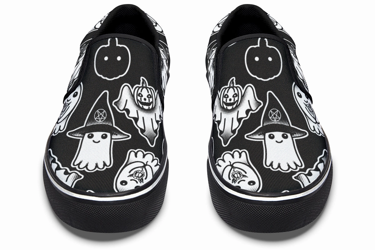 Spooky Ghost Slip On Shoes Strong Grip Energy Walk