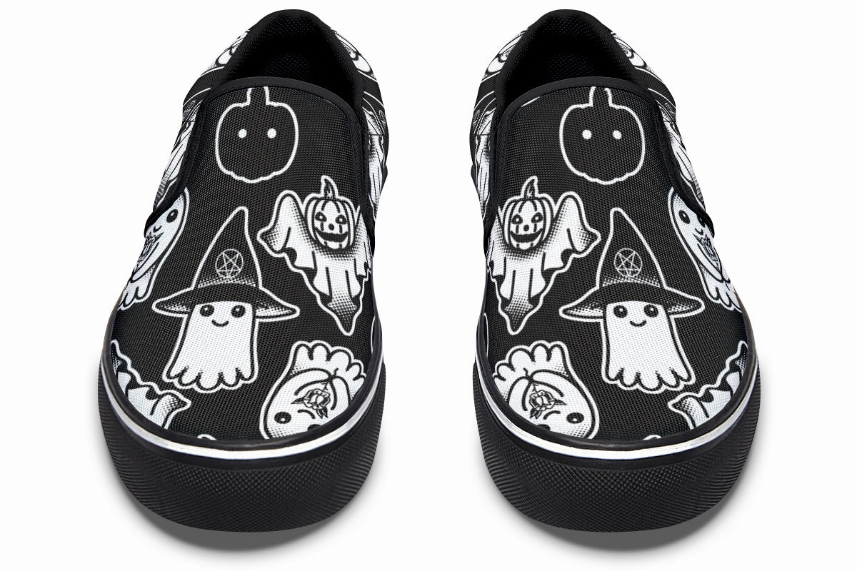 Beach Fun Spooky Ghost Slip On Shoes