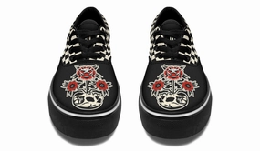 Skull Flowers Classic Shoes Hiking velcro