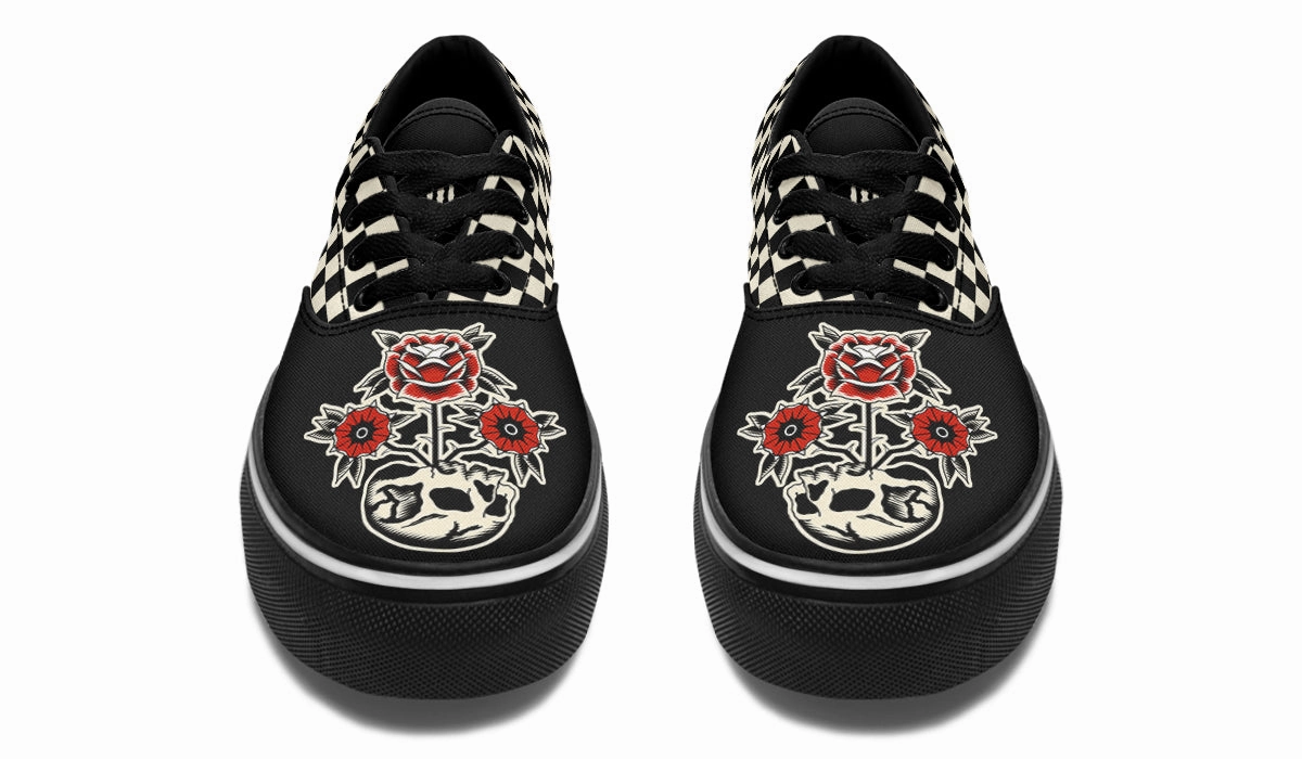 Skull Flowers Classic Shoes Toe box Cold Safe