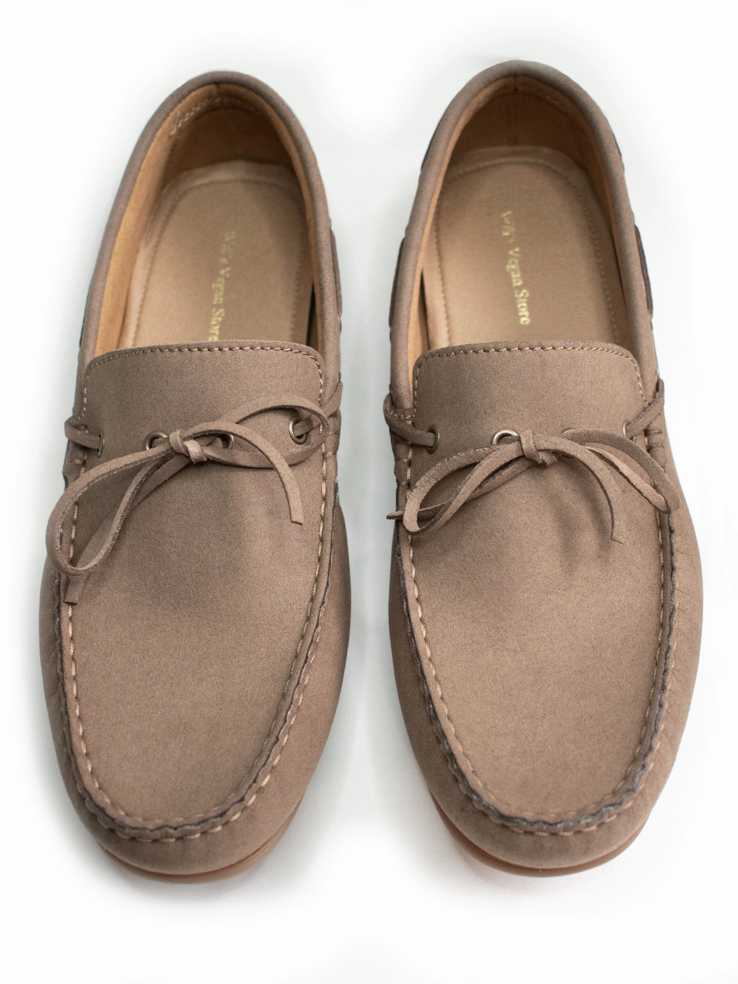 Gloss Finish Vegan Suede Loafers