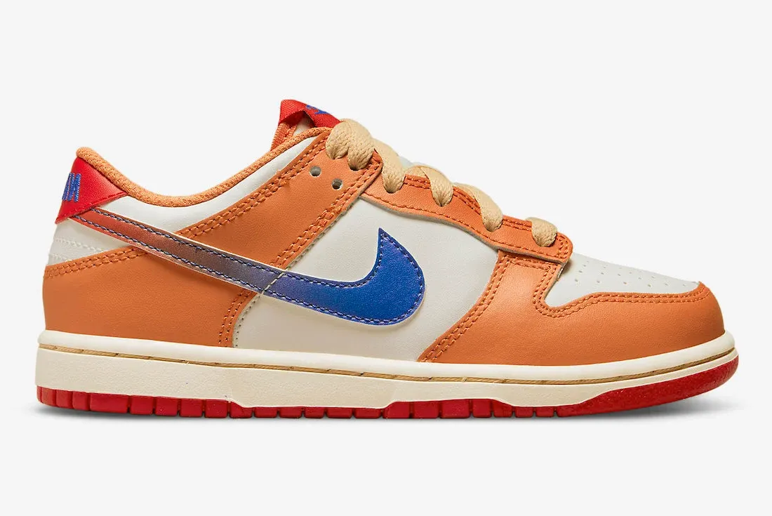 Nike Dunk Low Orange Blue Game Fit Silver Shine