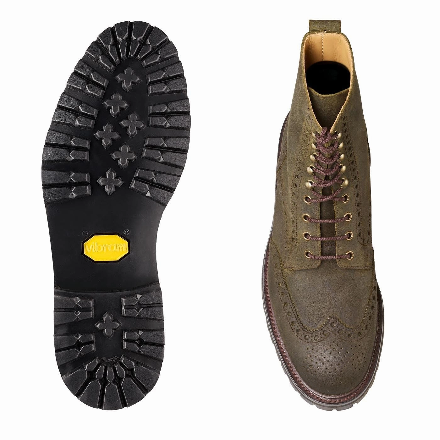 Workwear Style Islay Green Rough-Out Suede