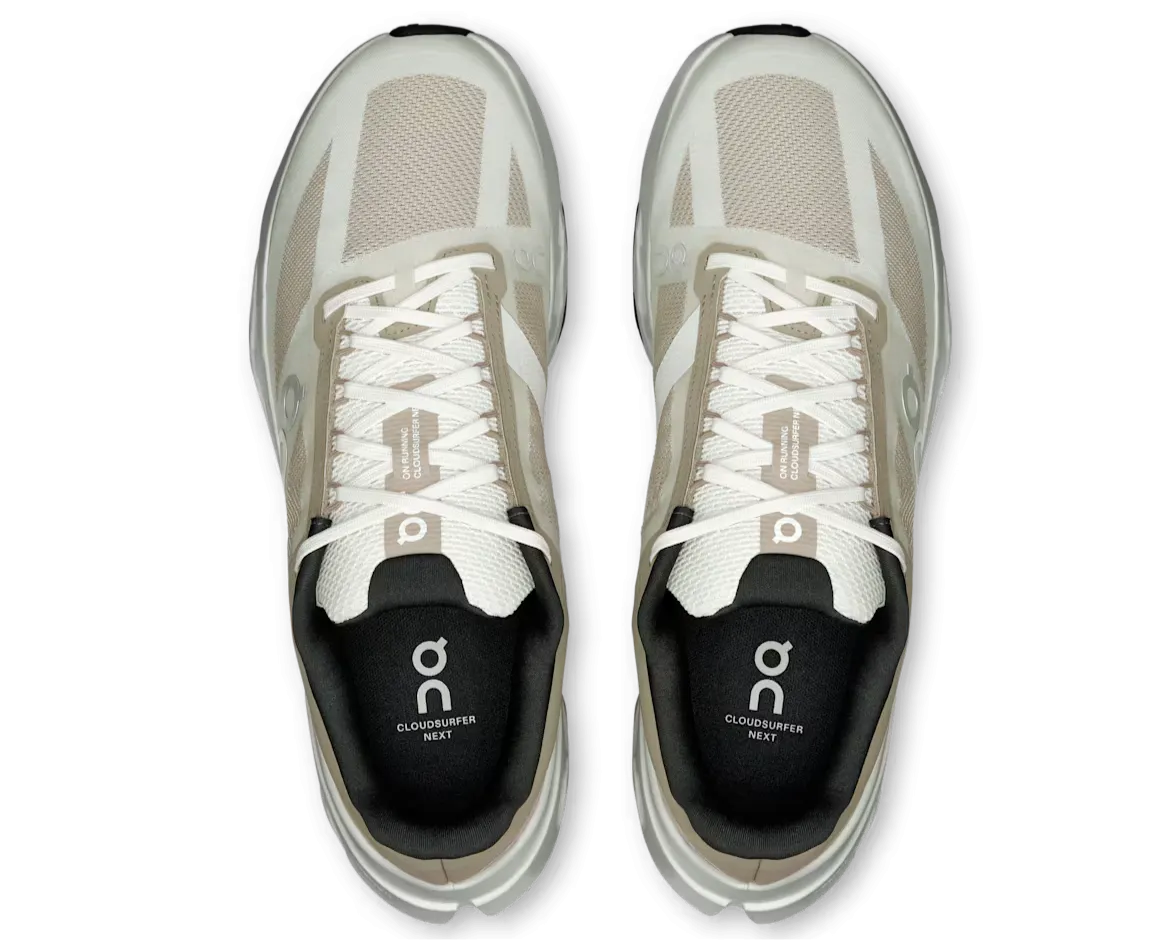 On Running Cloudsurfer Next Fog Ivory (Women's) Comfort Field Walk