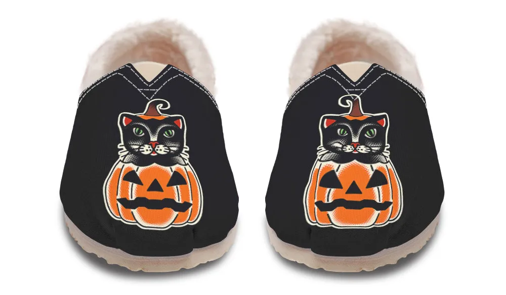 Pumpkin Cat Winter Casual Shoes Fast Go