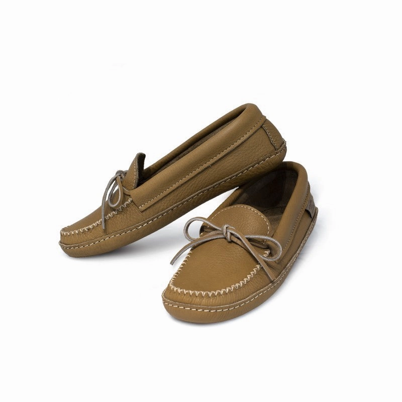 Cozy Slip Leather Moccasin - Cork