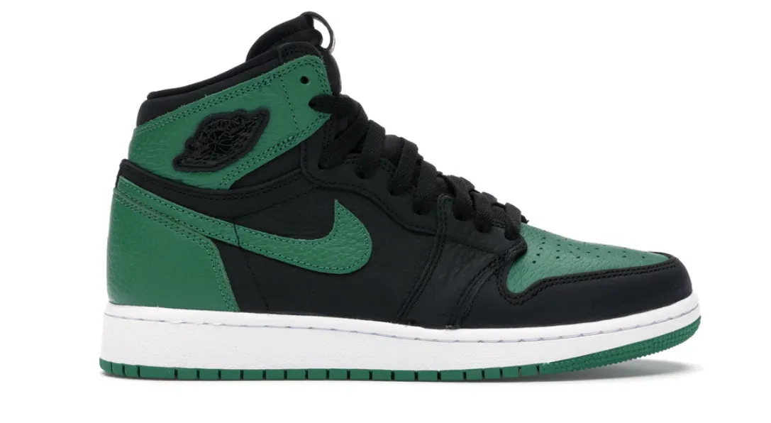 Enhanced grip Comfort Upper Jordan 1 Retro High Pine Green Black (GS)