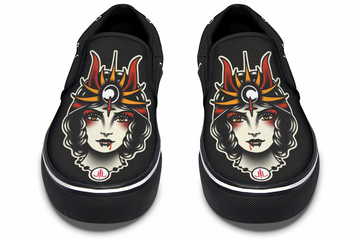 Bold Neon Lilith Slip On Shoes