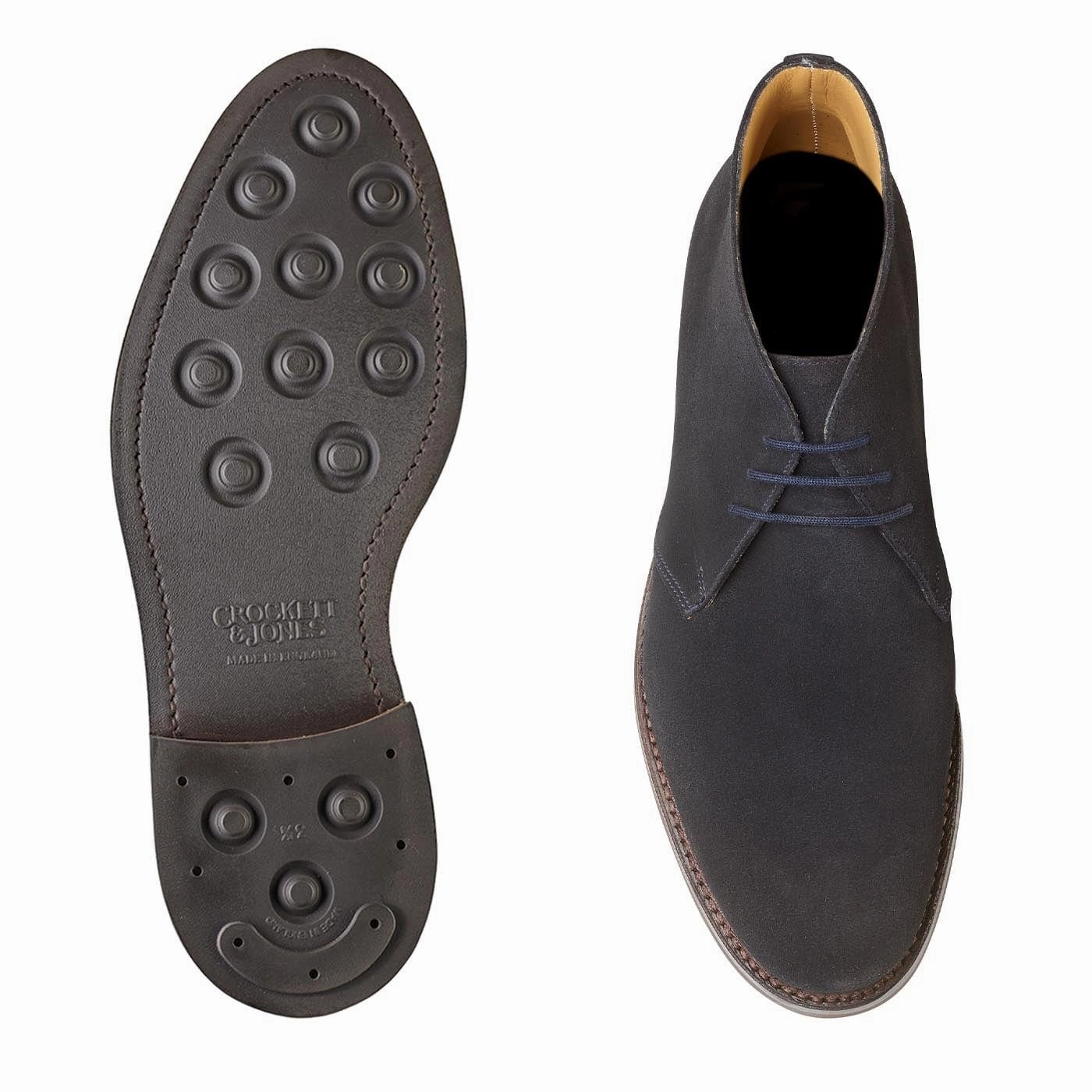 Chiltern Navy Suede Knit Top Soft Interior