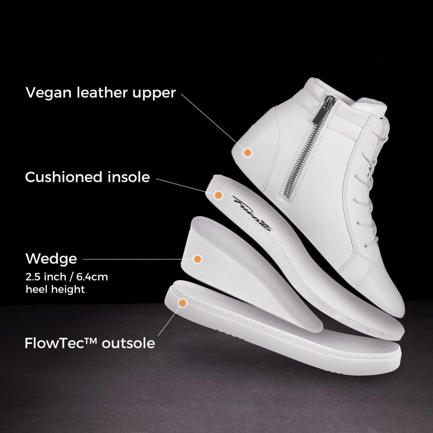 Fuego Dance Shoes - White | Wedge (Collective) Brunch Time