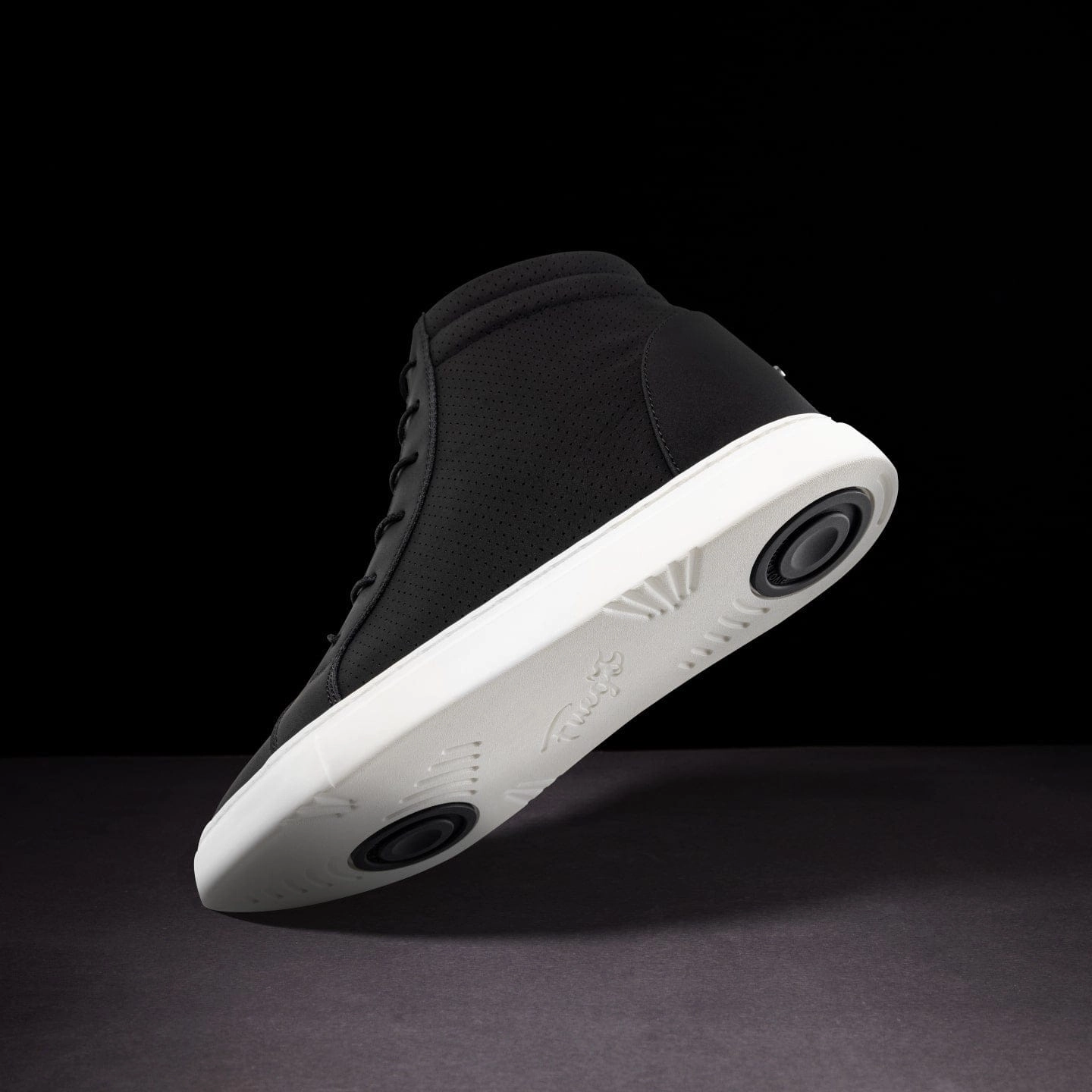 Foam Base Smooth Soles Fuego Dance Shoes Black | Wedge (Collective)