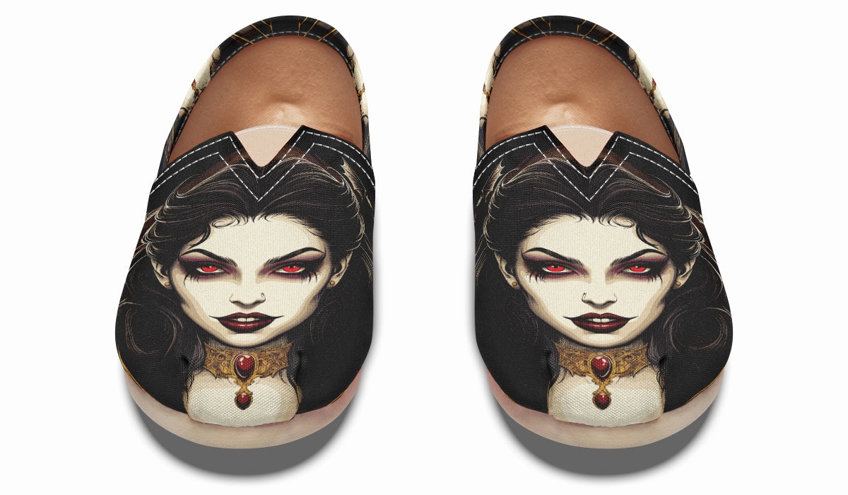 Leather Touch Neo Traditional Vampire Girl Casual Shoes