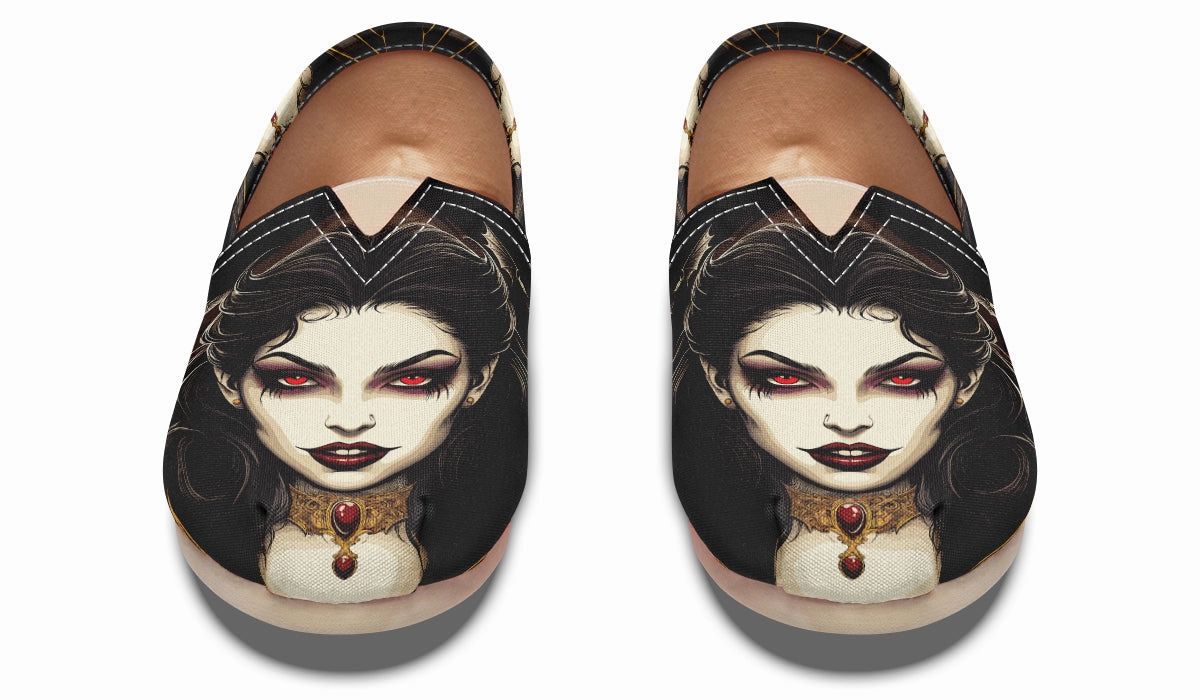 Wide toe box Neo Traditional Vampire Girl Casual Shoes