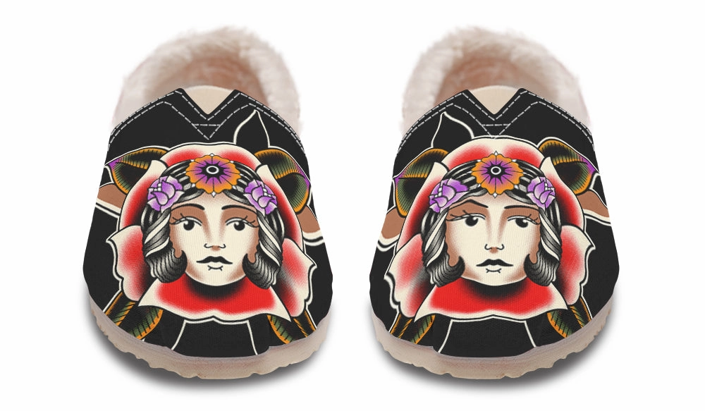 Blooming Girl Head Winter Casual Shoes Daily Essential