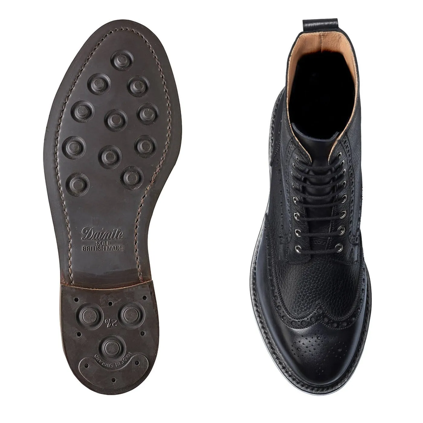 Grace 2 Black Calf & Black Scotch Grain Extreme Durability Modern Design