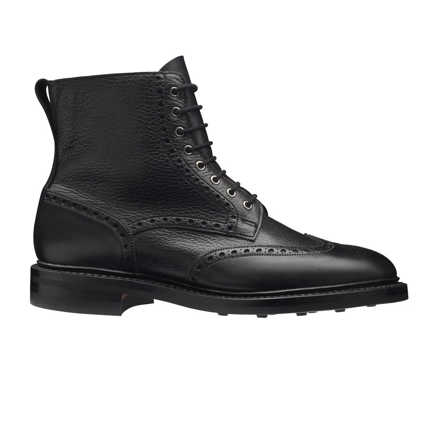 Grace 2 Black Calf & Black Scotch Grain High Top