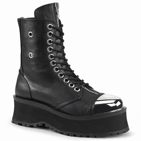 Climate Friendly GRAVEDIGGER-10 Black Vegan Leather