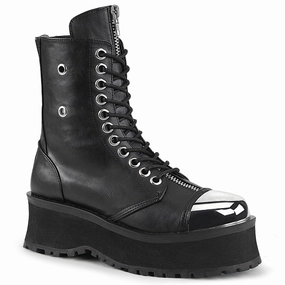 Climate Friendly GRAVEDIGGER-10 Black Vegan Leather
