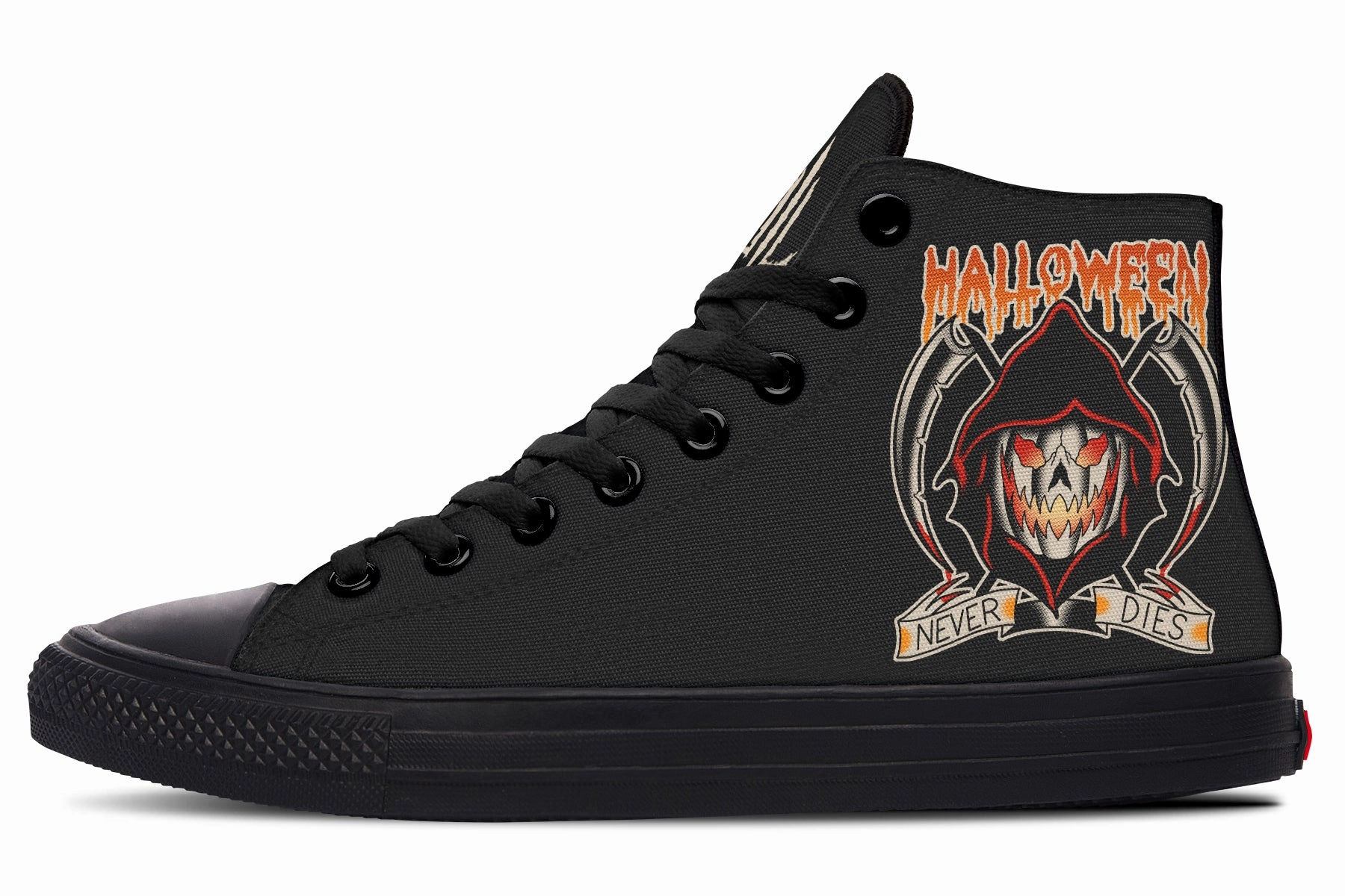 Silver Shine Retro Core Halloween Never Dies High Tops