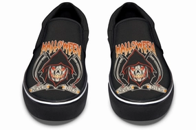 Leg Slim Rubber Sole Halloween Never Dies Slip On Shoes