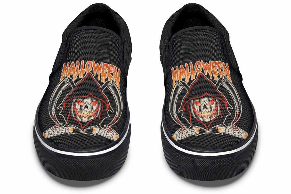 Halloween Never Dies Slip On Shoes New Drop Arch support