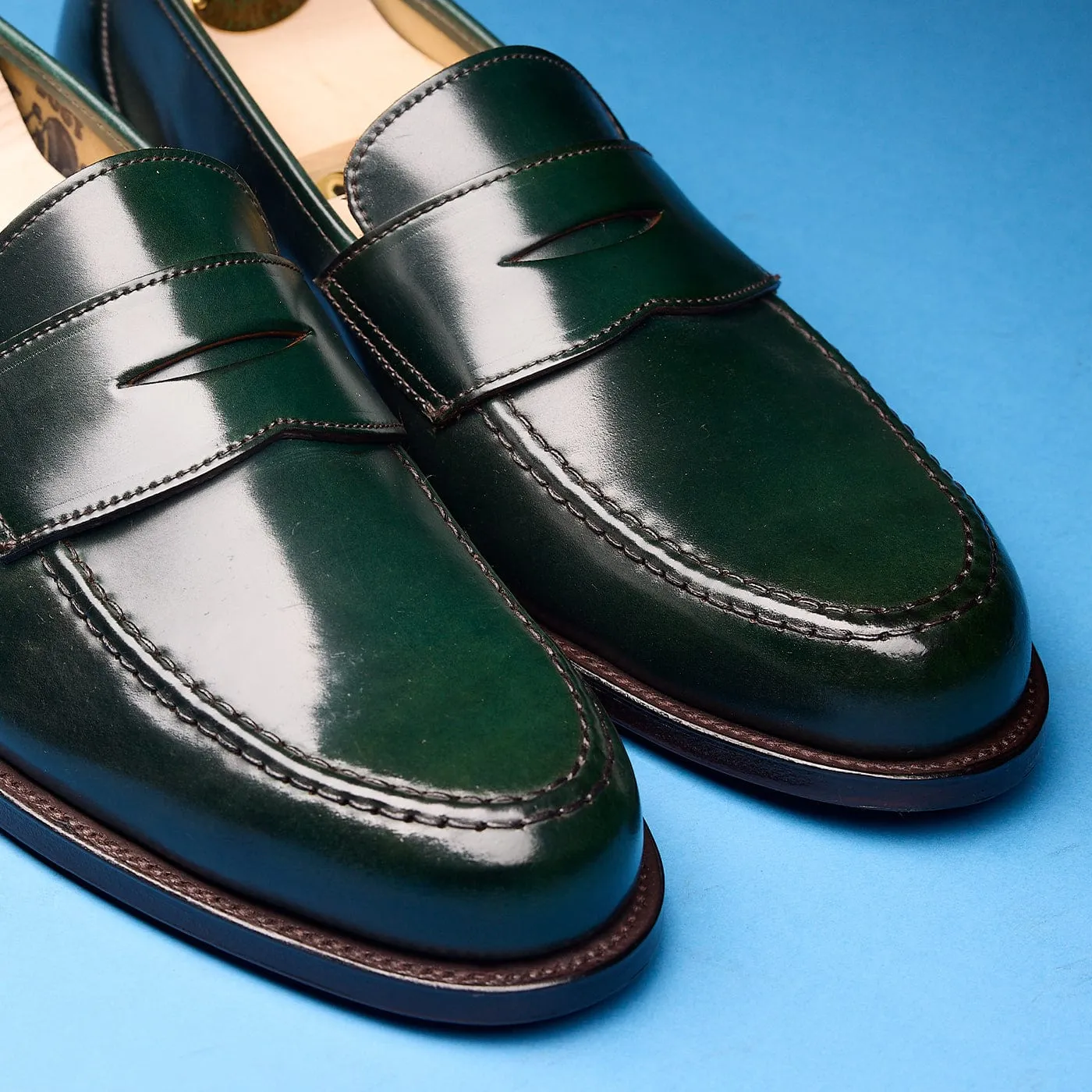 Harvard 2 Green Cordovan Urban Step Bride Side