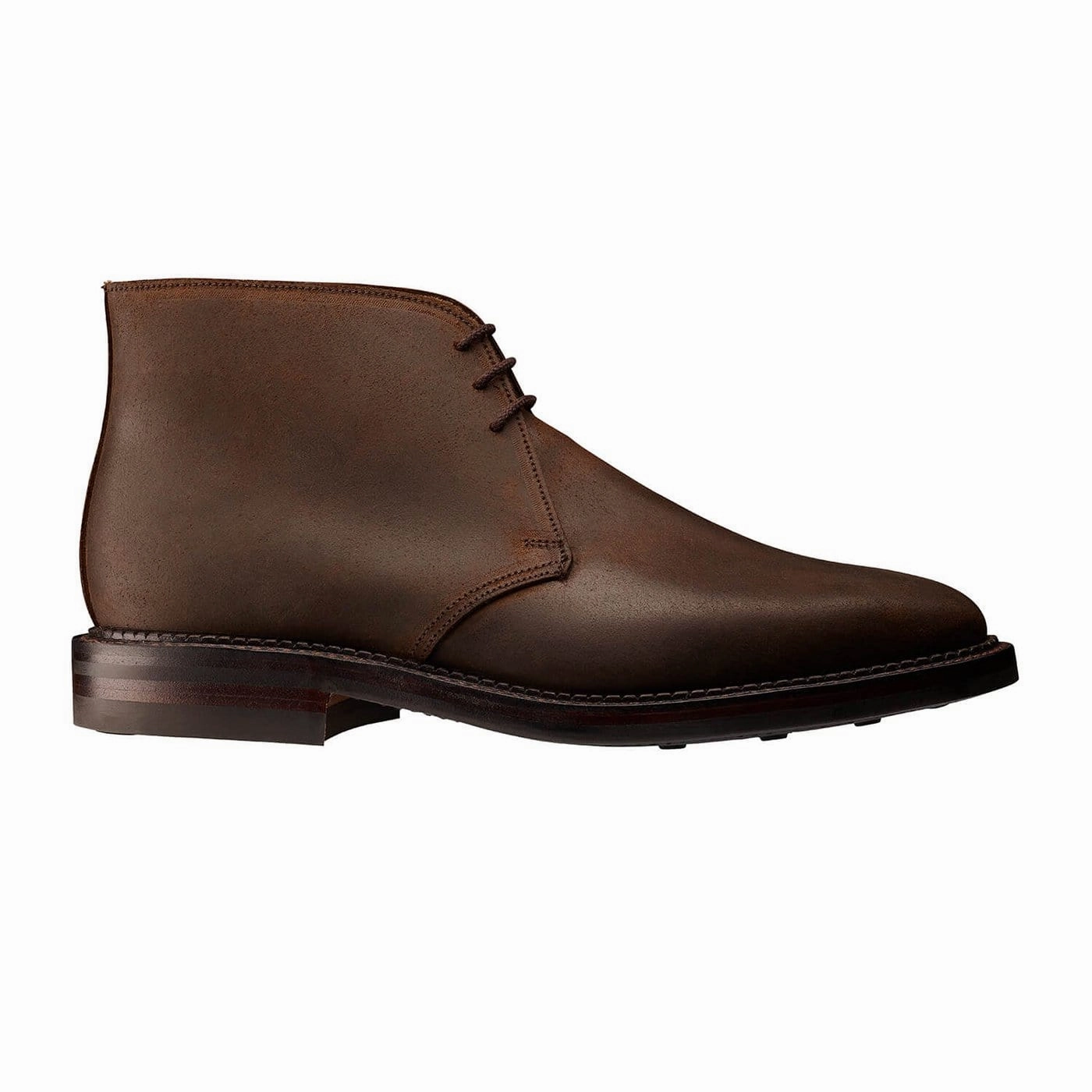 Stretchable Material Country Side Molton Dark Brown Rough-Out Suede
