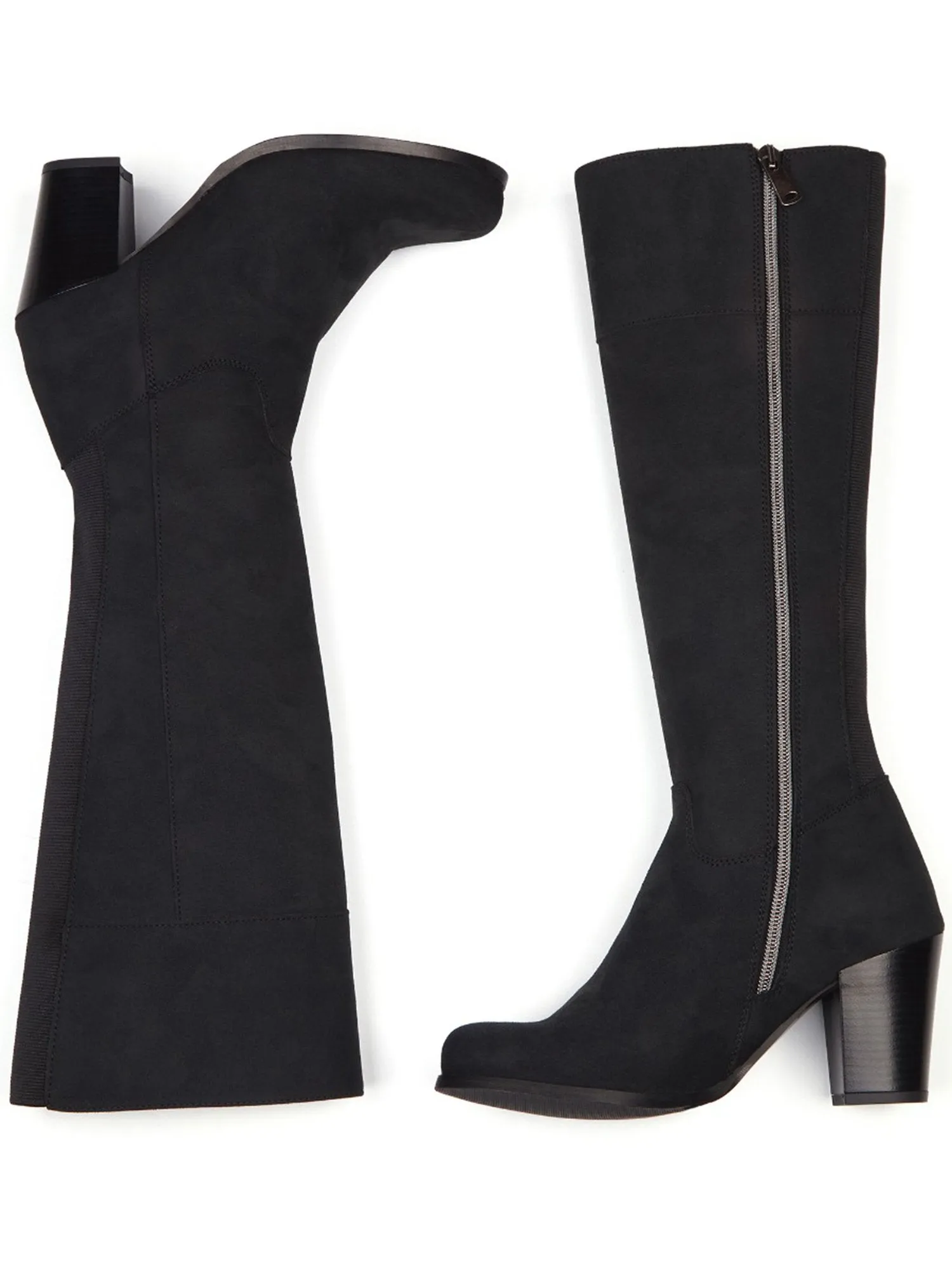 Quick Comfort Heeled Knee High Boots