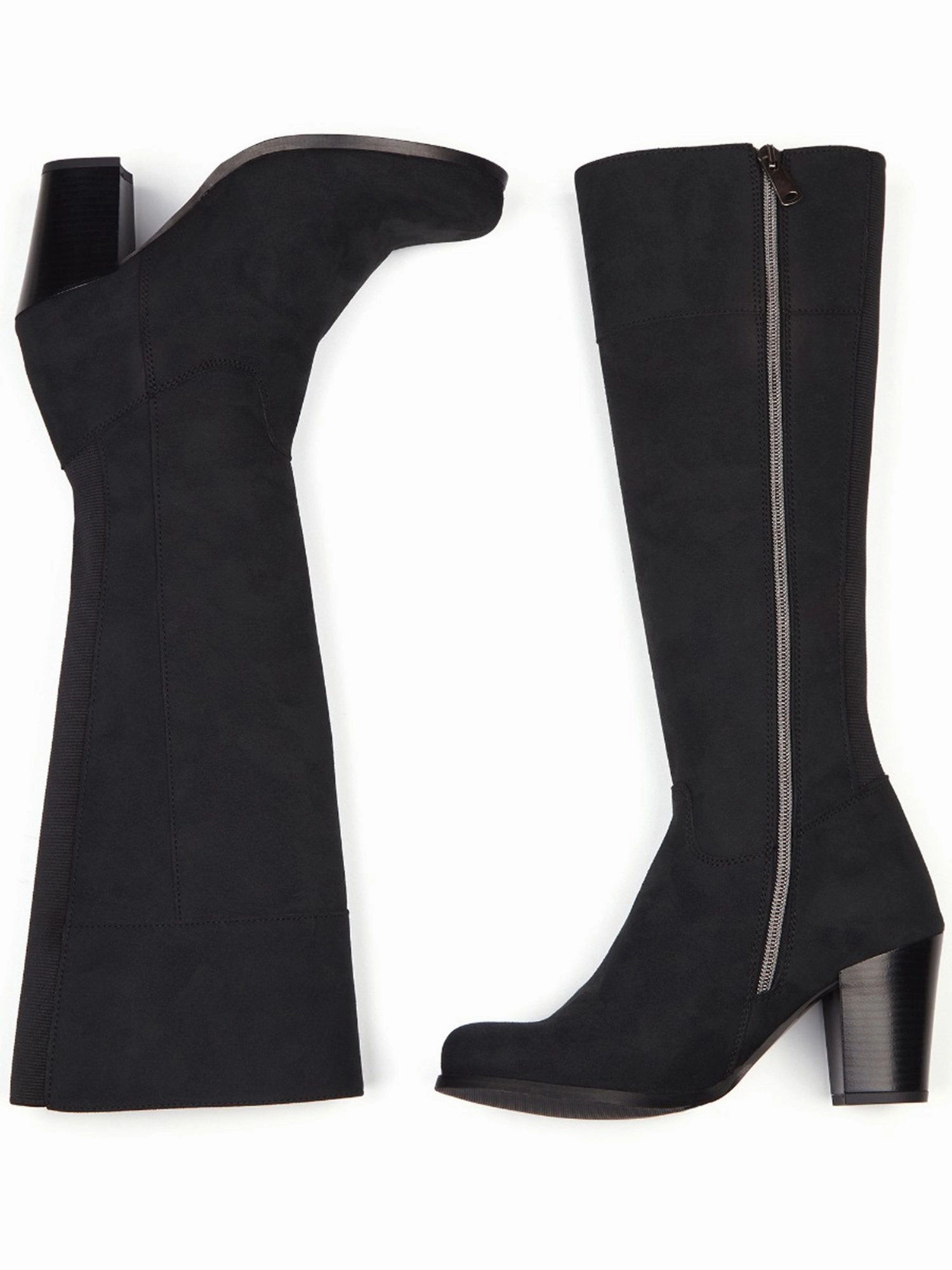 Heeled Knee High Boots Practical Use Slim Line