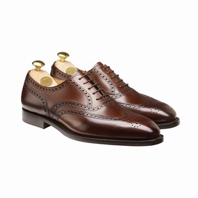 slim cut Derby Style Westgate 2 Dark Brown Burnished Calf