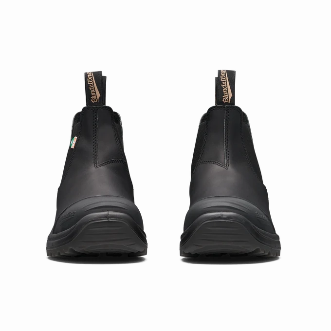 Blundstone 168 - Work & Safety Boot Black with Toe Cap Suede Feel buckle