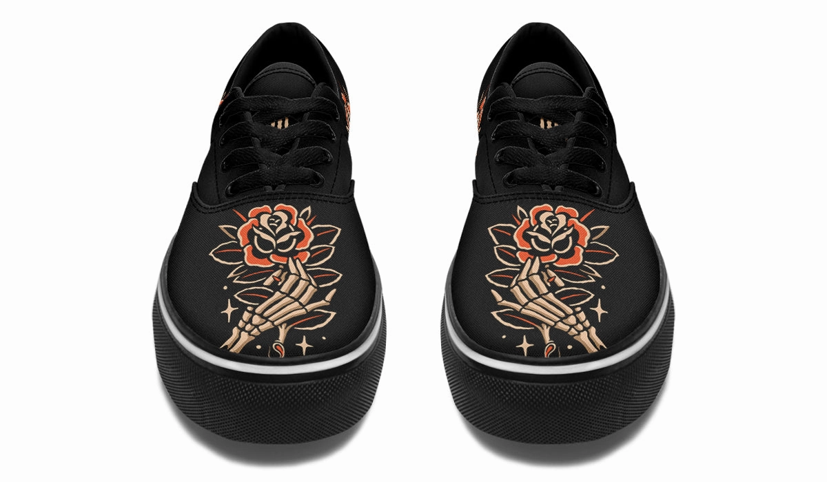Adjustable Straps Skeleton Hands Classic Shoes