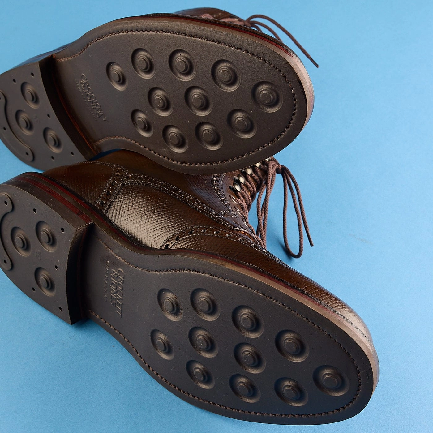 Strong Sole Pull on Islay Dark Brown Hatch Grain Cordovan