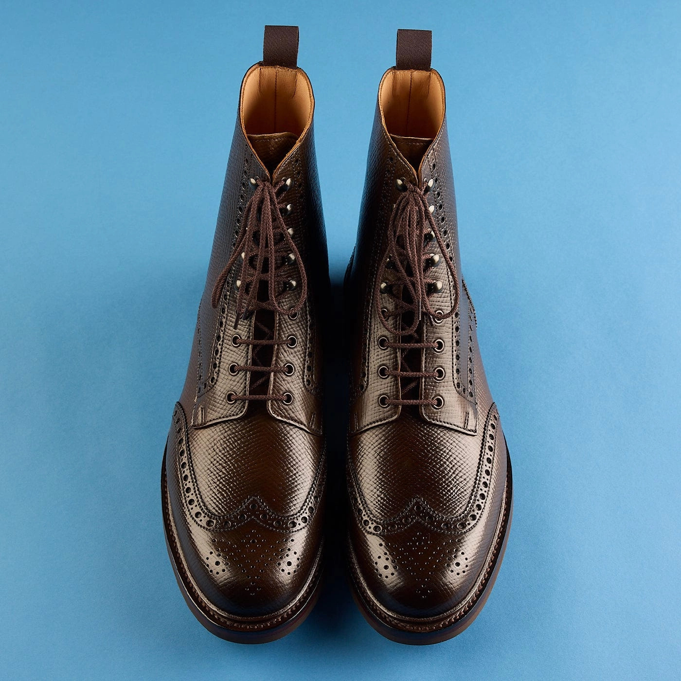 Comfortable Style Islay Dark Brown Hatch Grain Cordovan