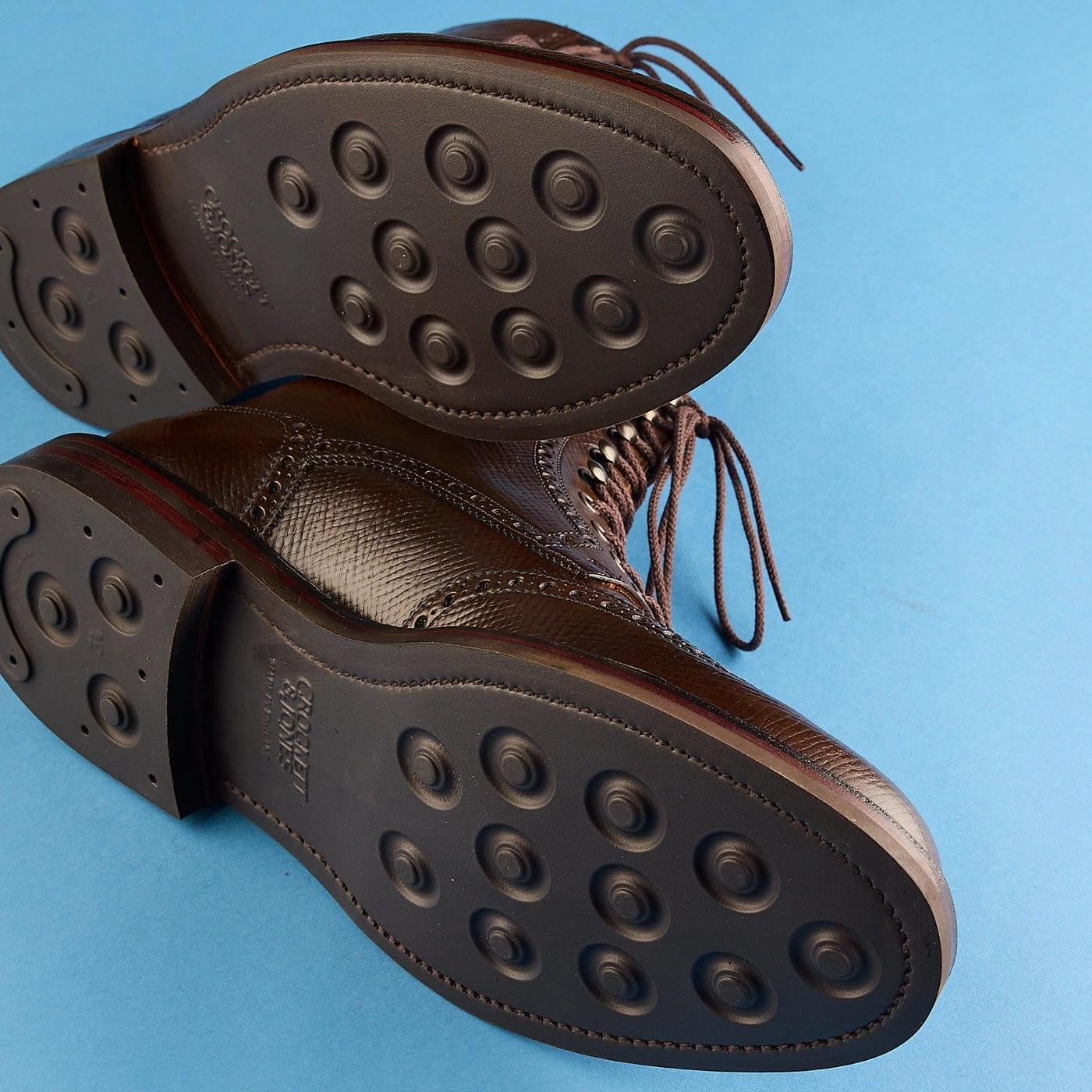 Strong Sole Pull on Islay Dark Brown Hatch Grain Cordovan