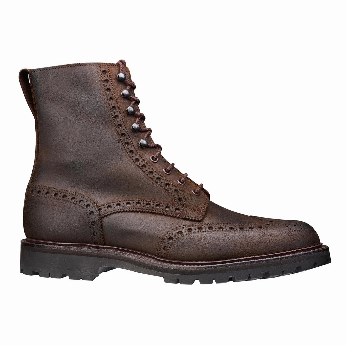 Weather Ready Comfortable Wear Islay Dark Brown Rough-Out Suede