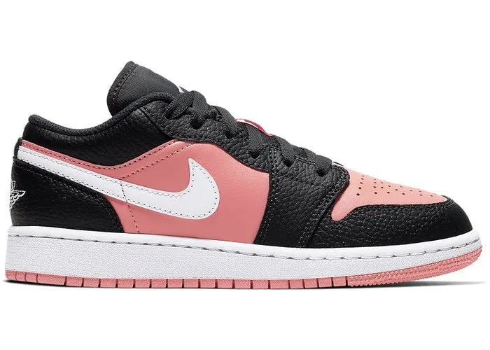 Adult Ease Peace Step Jordan 1 Low Black Pink Quartz (GS)