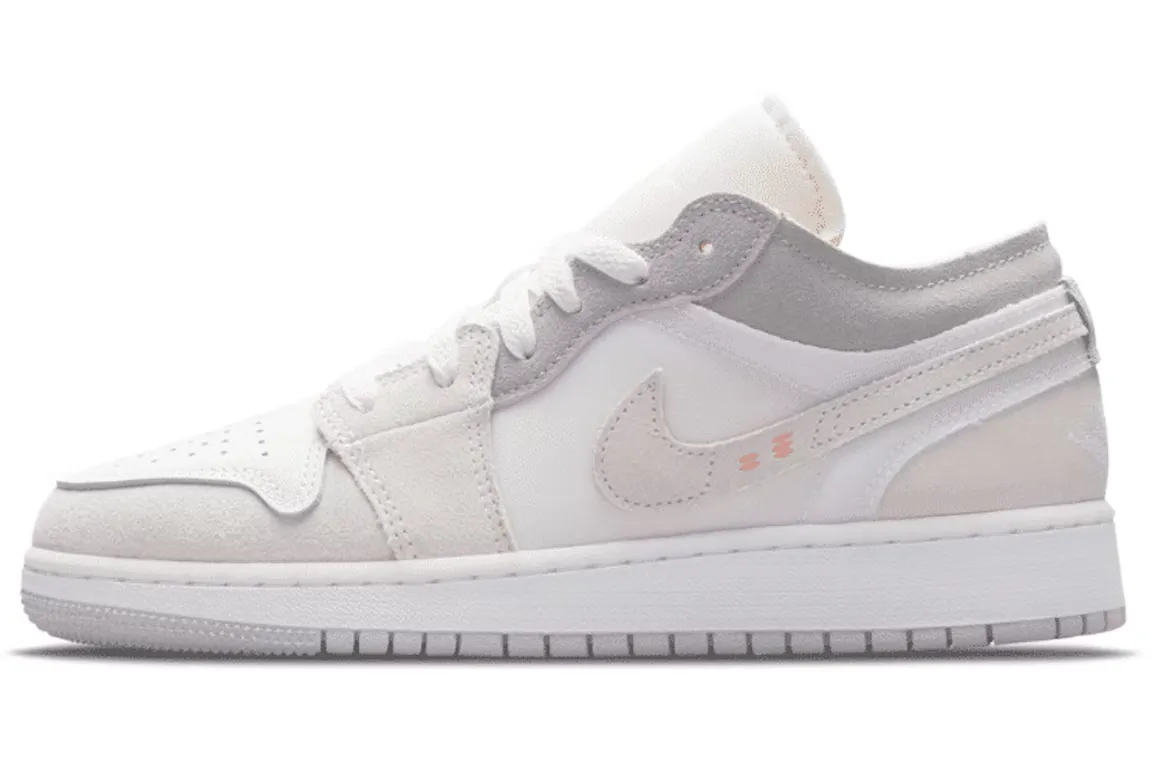 Jordan 1 Low Inside Out Cream White Light Grey (GS) Power Grip