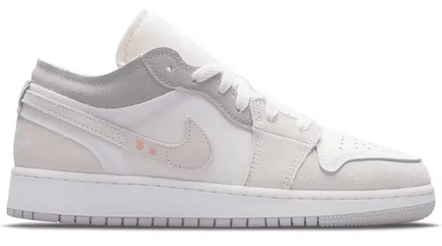 Jordan 1 Low Inside Out Cream White Light Grey (GS) Heat Guard Comfort Upper
