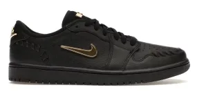 Jordan 1 Low Method of Make Black Metallic Gold (Women's) Flexible Fit Active People Lightweight