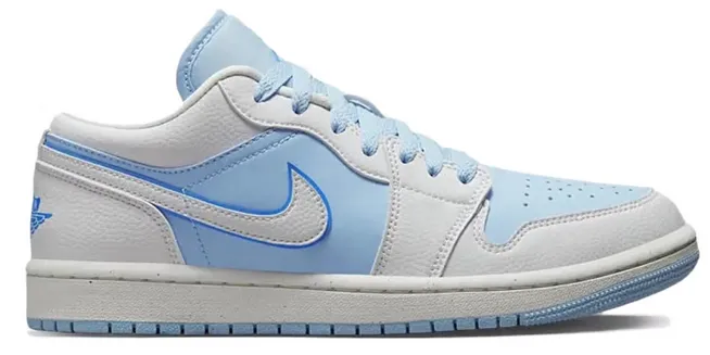 zipper Soft Material Jordan 1 Low SE Reverse Ice Blue (W)