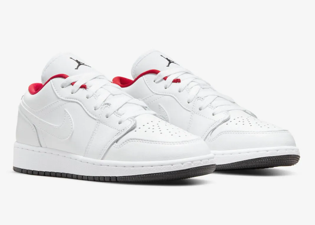 Kick Power Jordan 1 Low White Red Black (GS)