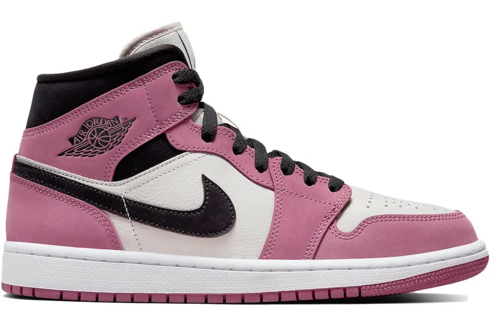 Durable Build Jordan 1 Mid Berry Pink (W)