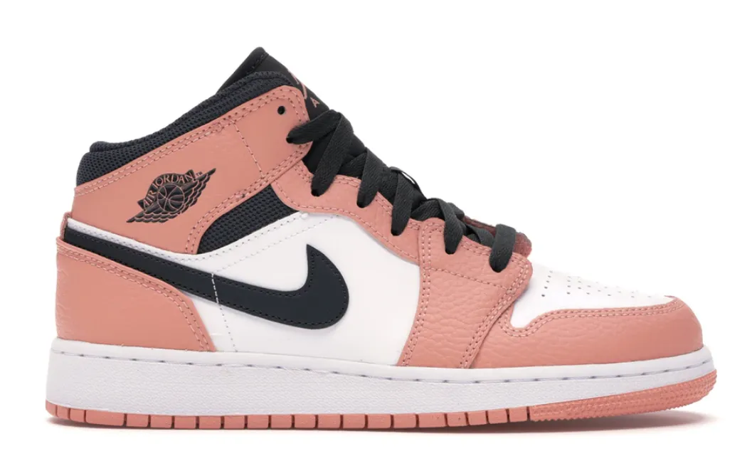 Jordan 1 Mid Pink Quartz (GS) Summer cool Action Fast