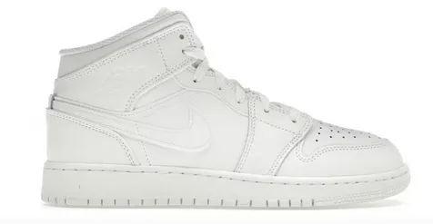 Flexible Jordan 1 Mid Triple White (2023) (GS)