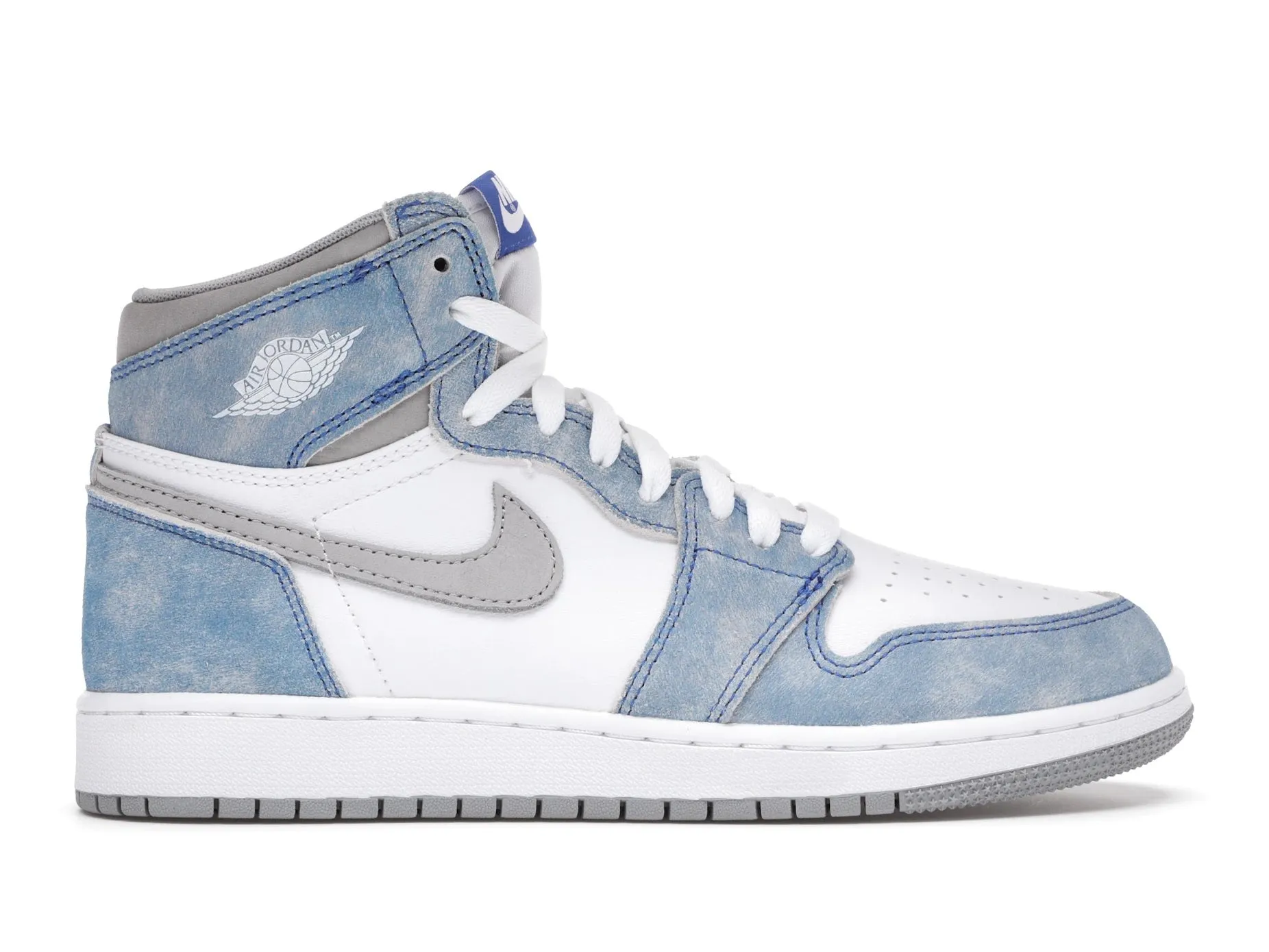 Jordan 1 Retro High Hyper Royal Smoke Grey (GS) Sweat Resistant Indoor Fitness